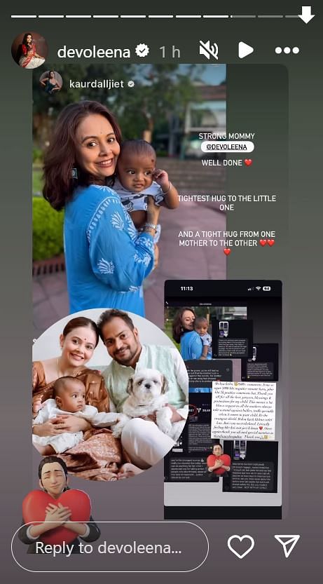 Screenshot of online comments targeting Devoleena Bhattacharjee's son