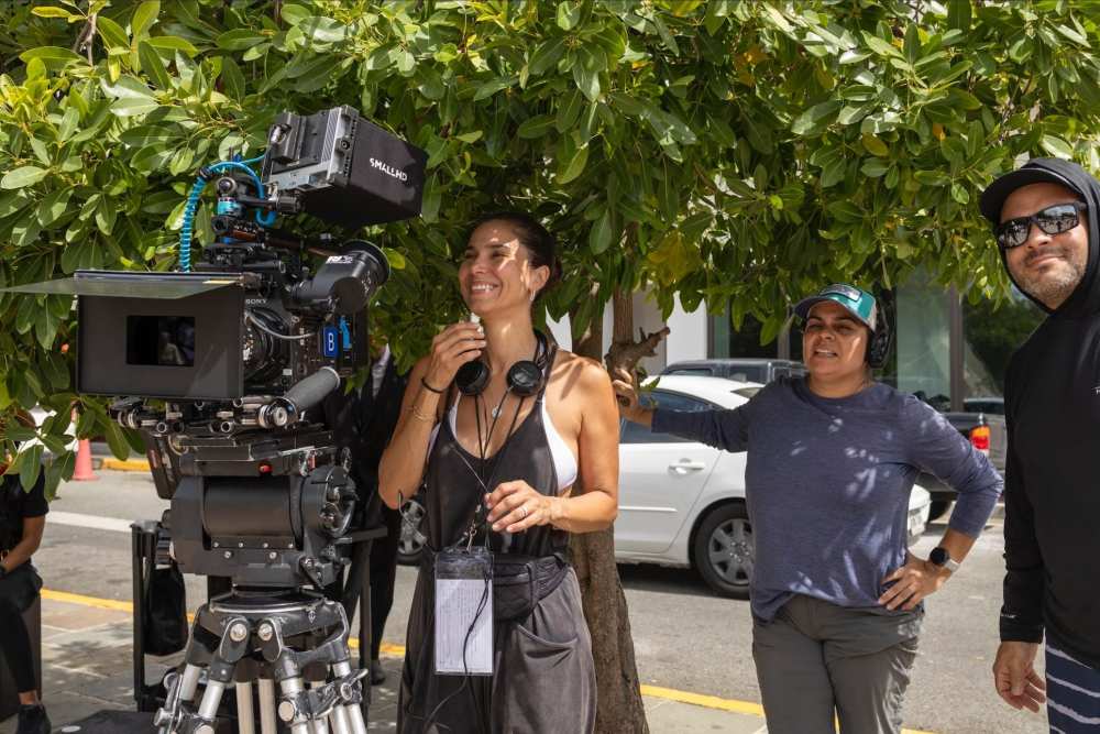 Clarissa Molina's International Debut in Roselyn Sánchez Film Diario, Mujer & Café Roselyn Sánchez filming her first movie Diary, Woman & Coffee