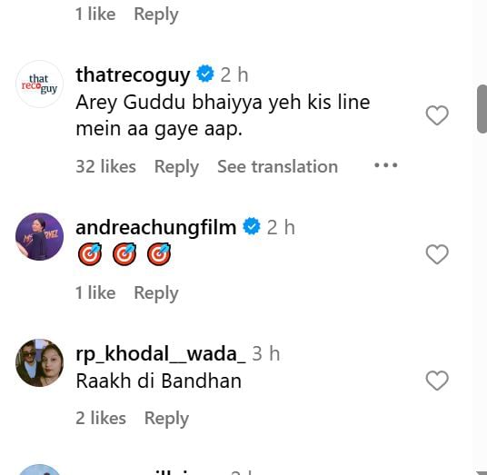 Social media reaction screenshot