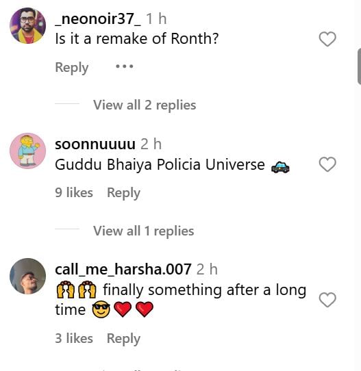 Social media reaction screenshot