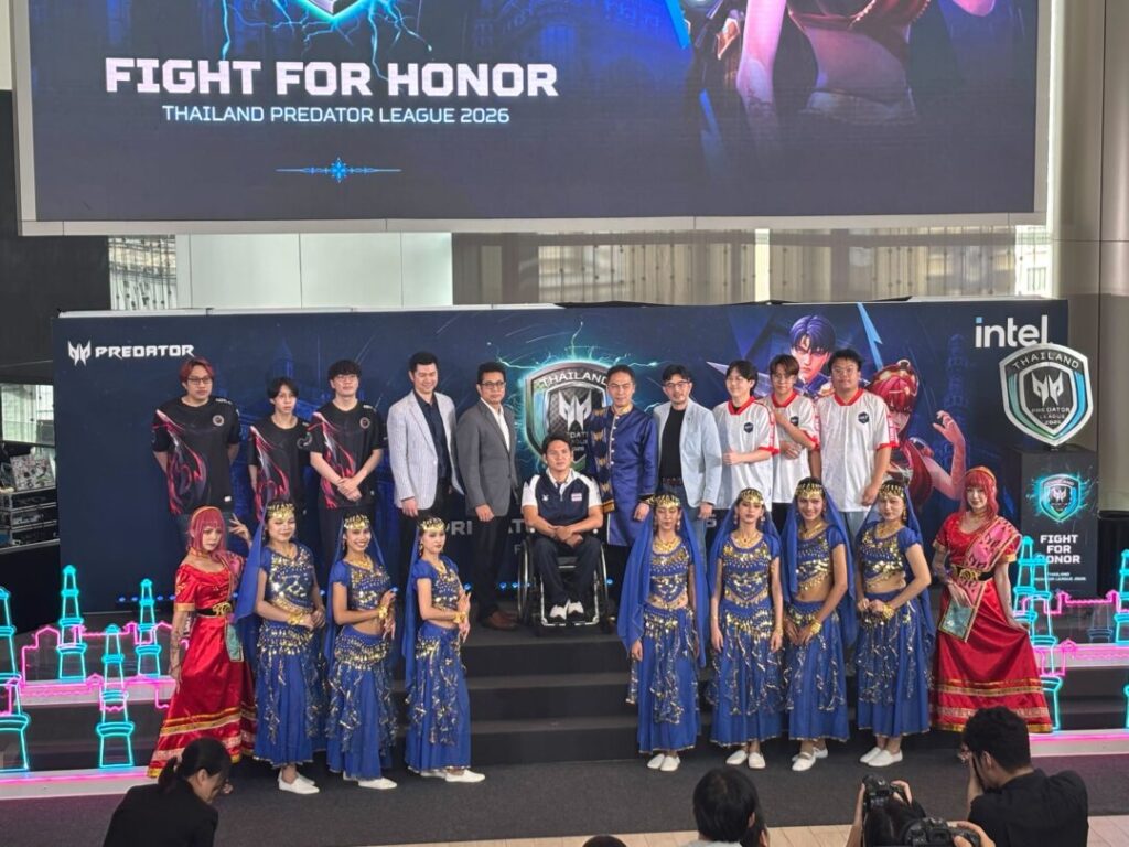 Acer and Intel representatives at the Thailand Predator League 2026 announcement