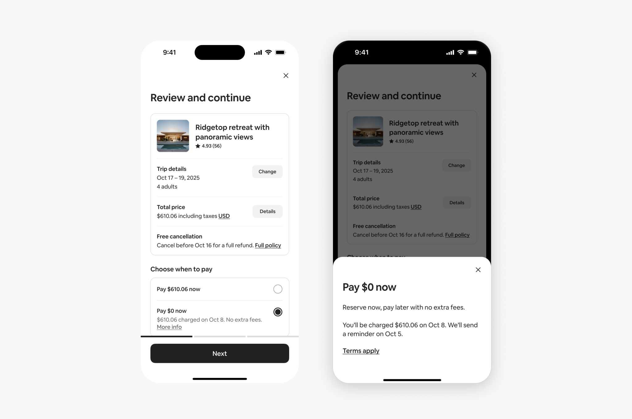 An image showing an Airbnb booking confirmation screen on a mobile device.