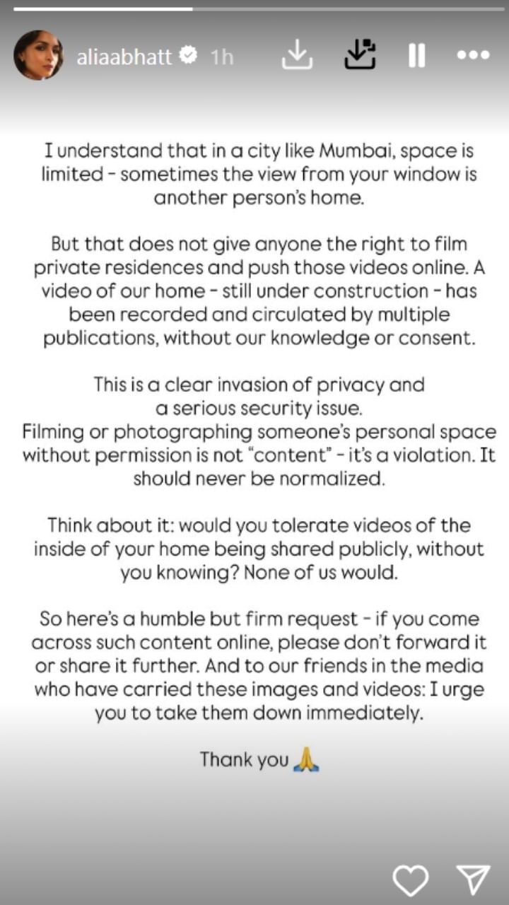 Alia Bhatt blasts new house video leak: calls it privacy, security breach. Alia Bhatt blasts new house video leak calls it privacy