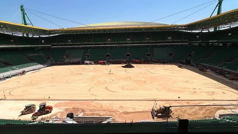 Alvalade Stadium Pitch Laying Starts Amidst Major Renovation. José Alvalade Stadium under renovation with new turf