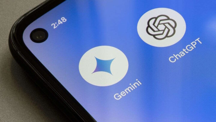 Apple Negotiates Google Gemini AI Integration for Siri Revamp Comparison image of ChatGPT and Google Gemini interfaces, representing generative AI models