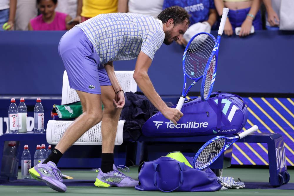 Daniil Medvedev 2025 US Open Racket Smash