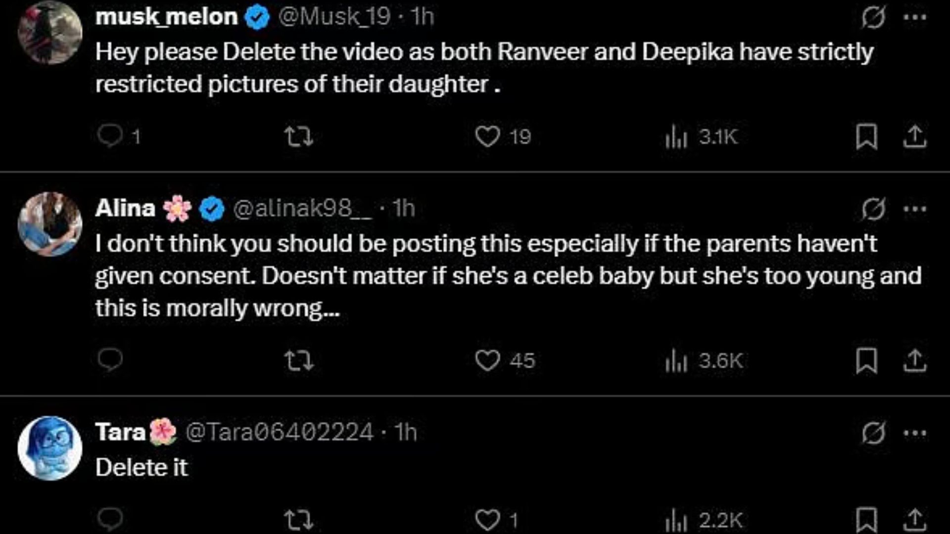 Deepika Padukone with her daughter Dua, face blurred