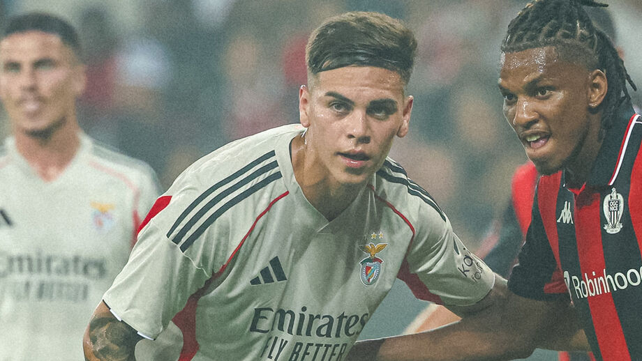 Enzo Barrenechea left with issues during the Nice-Benfica match