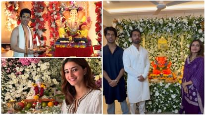 Celebrities welcome Ganesh idol for Ganesh Chaturthi Tusshar Kapoor, Ananya Panday, and Sonu Sood celebrating Ganesh Chaturthi