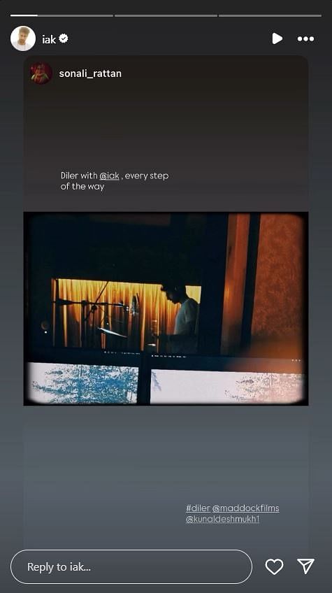 Ibrahim Ali Khan in a recording studio, hinting at his next film