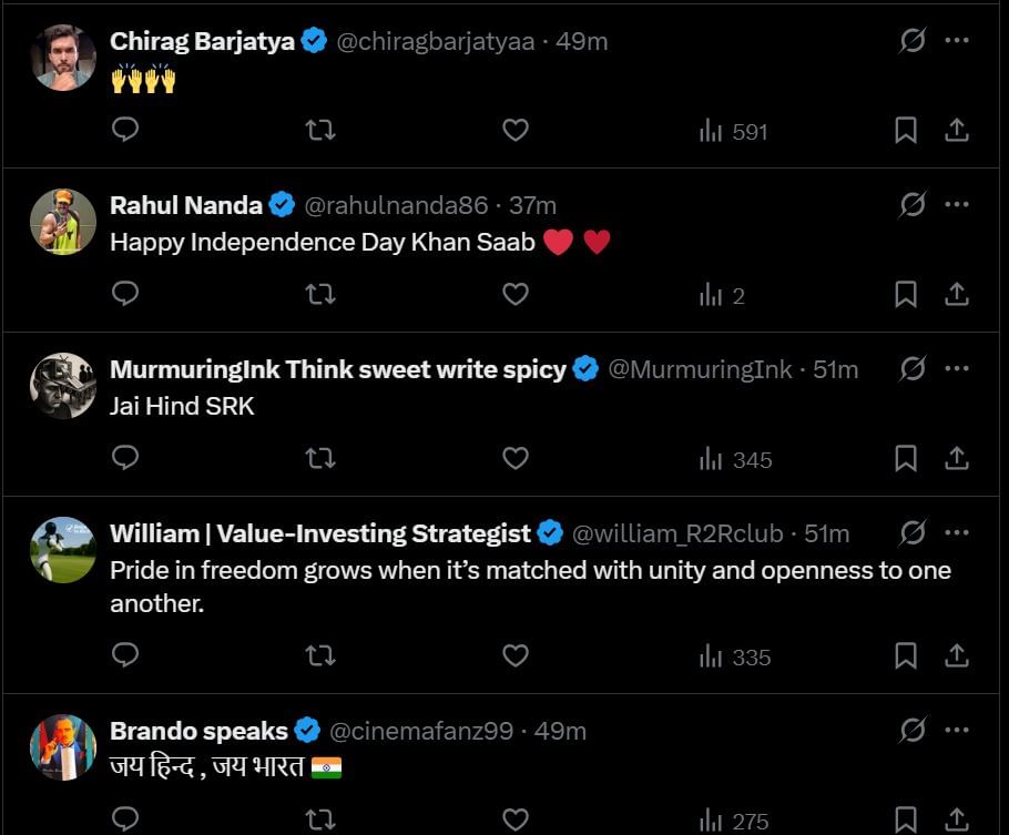 Shah Rukh Khan and son AbRam celebrating Independence Day