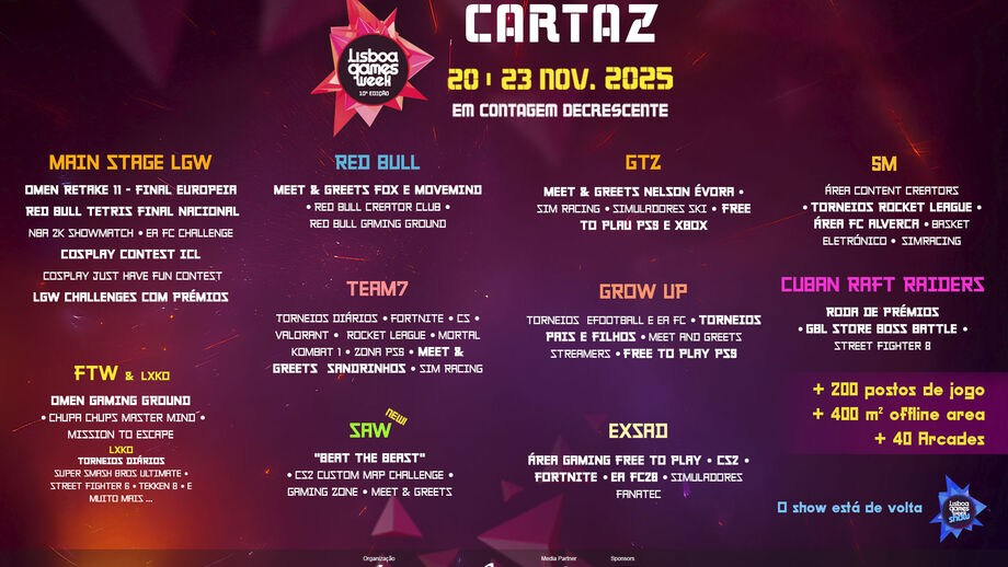 Lisboa Games Week is back at FIL