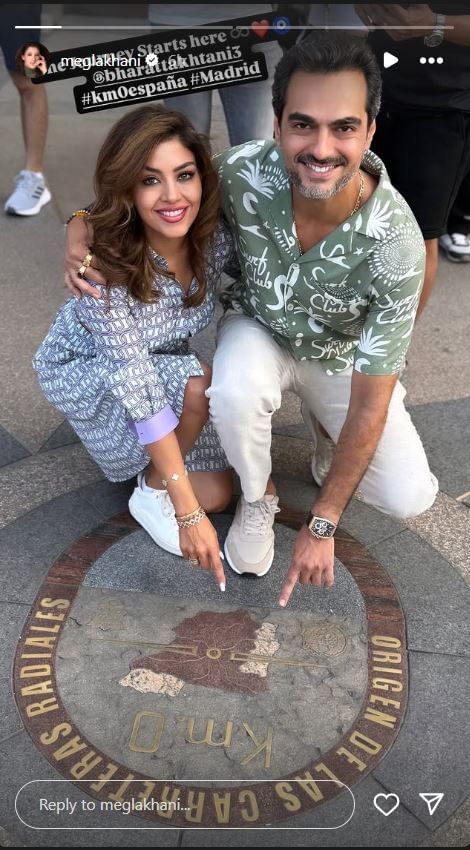 Bharat Takhtani and Meghna Lakhani smiling together