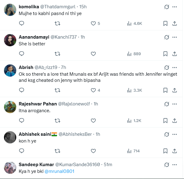 Mrunal Thakur facing backlash for comments on Bipasha Basu.