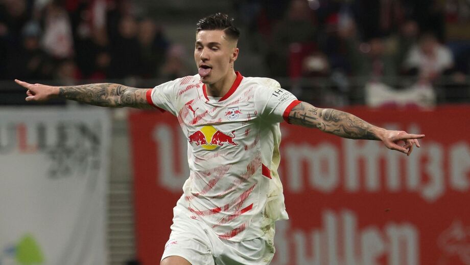 Sesko in action for RB Leipzig