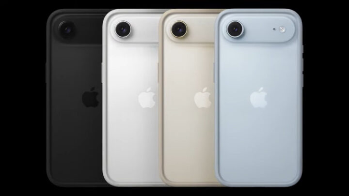 Apple Unveils New iPhone 17, Air Cases, MagSafe, and Crossbody Strap Accessories Close-up of a transparent bumper case on an iPhone Air.