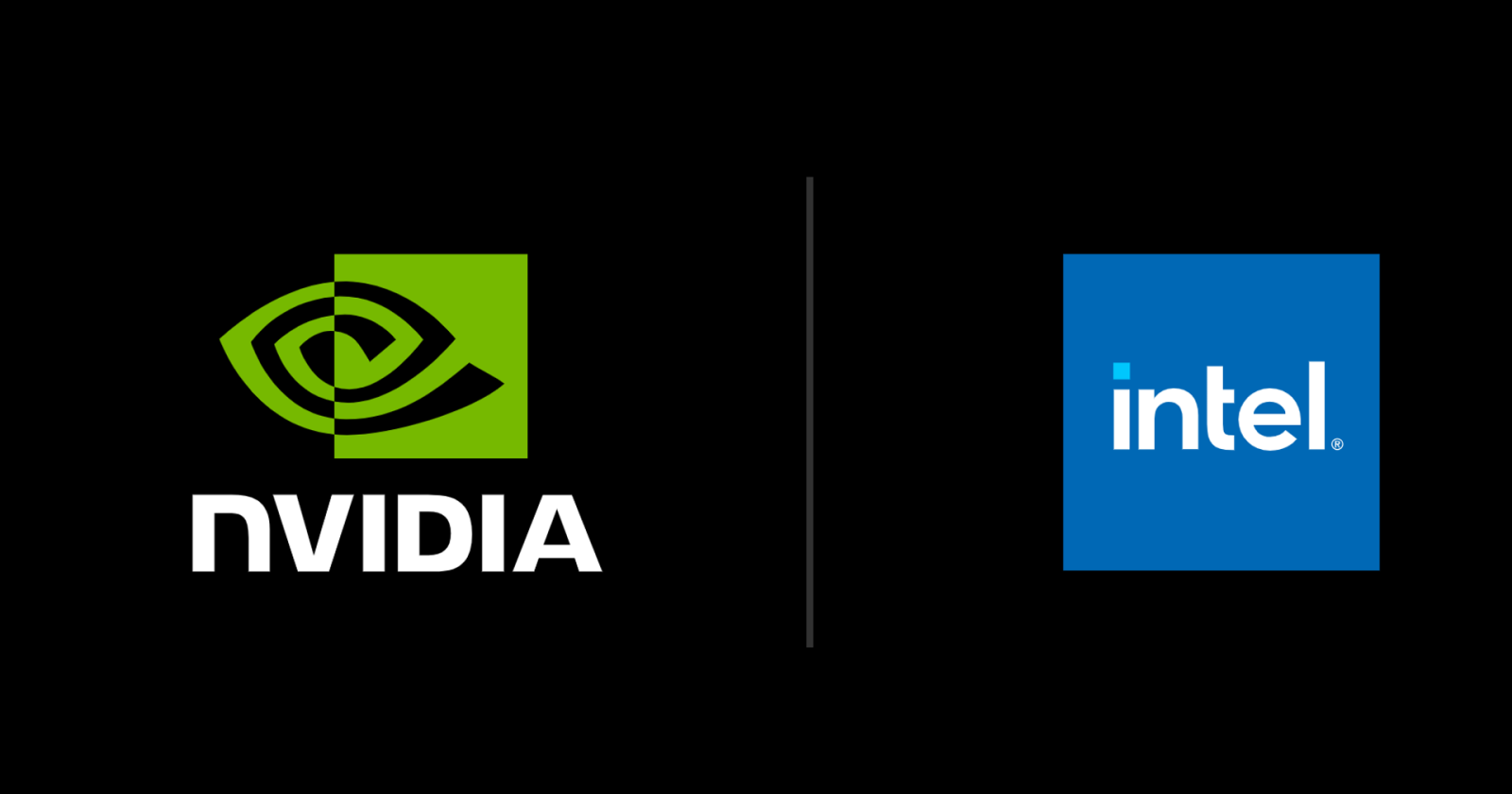 Illustrative image showing logos of Intel and NVIDIA together
