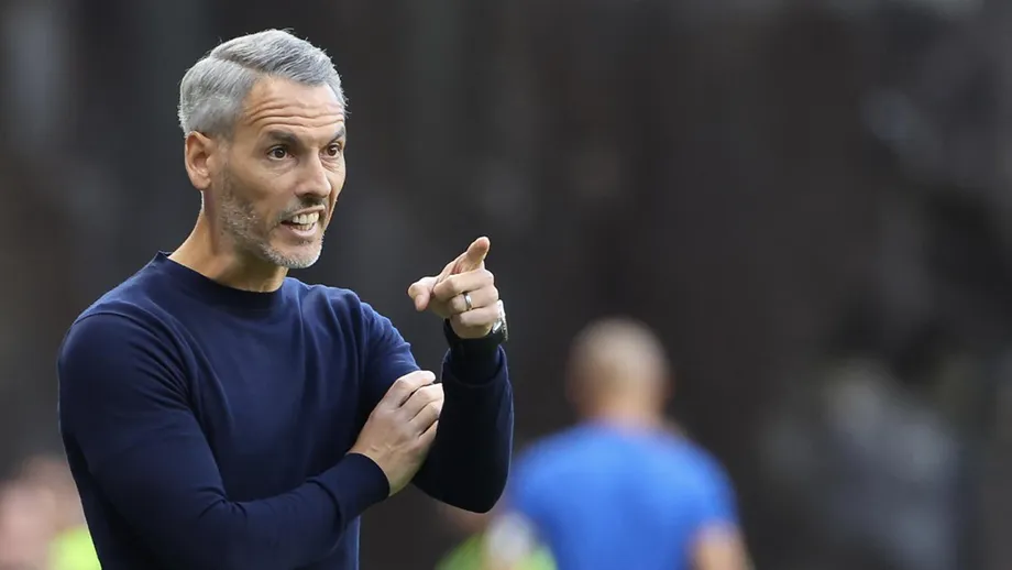 Coach gesticulates during game