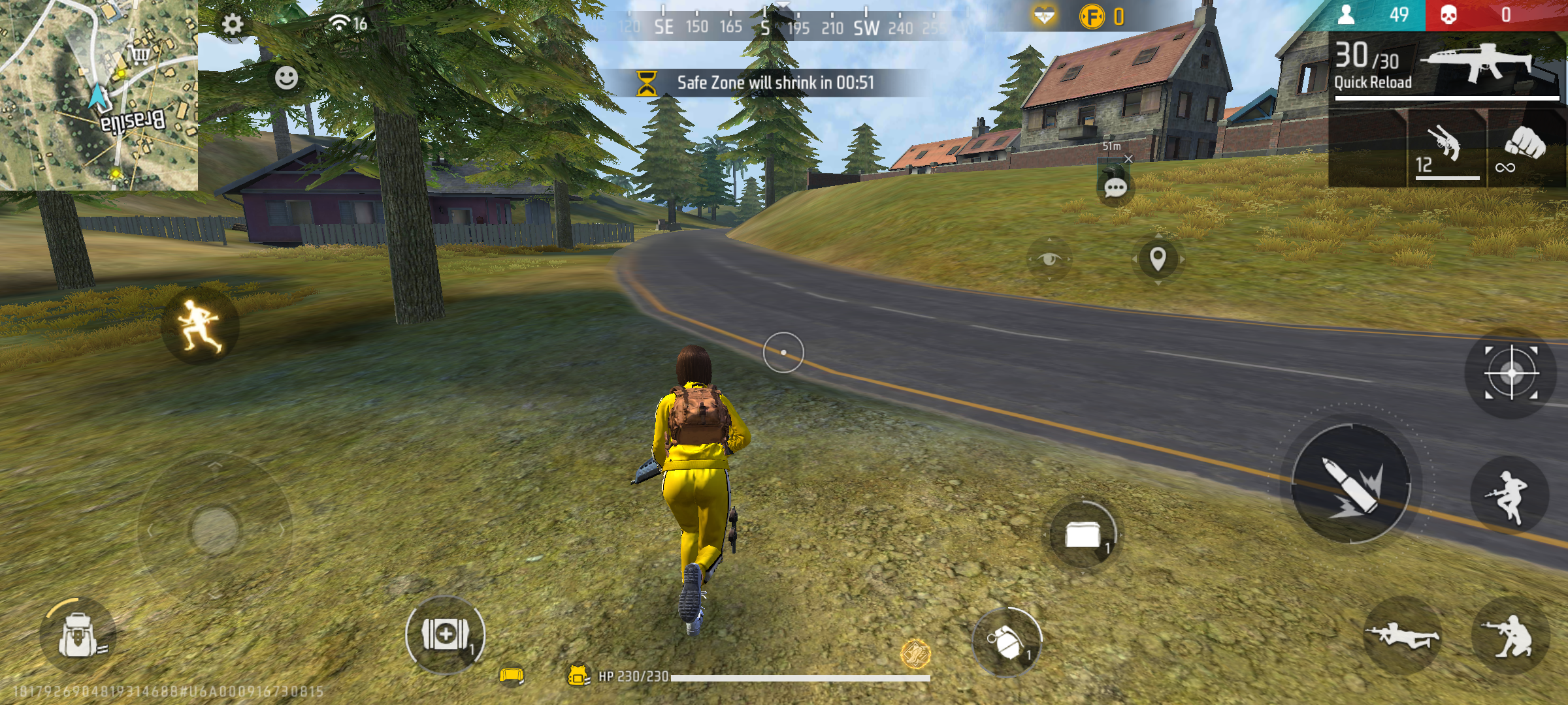 Kelly character inside Free Fire