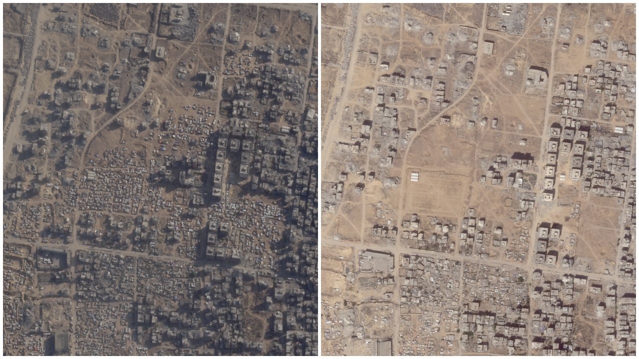 Satellite images reveal Gaza City flattened in just 1 month
