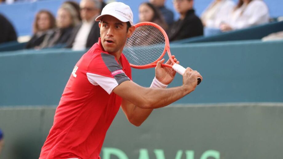 Portugal Faces Davis Cup Exit After Trailing Peru 2-0 Nuno Borges in action
