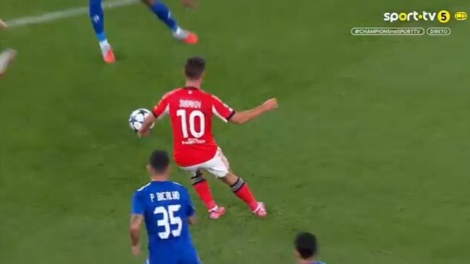 Sudakov assists for Benfica's second goal against Qarabag