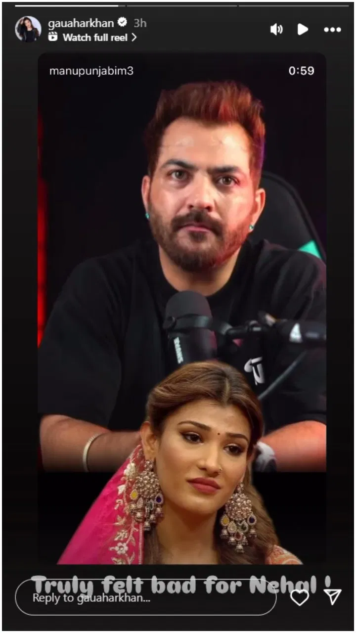 BB19: Gauahar Khan Posts Support for Nehal Chudasama After Salman Khan's Reprimand BB19 Gauahar Khan Posts Support for Nehal Chudasama After Salman