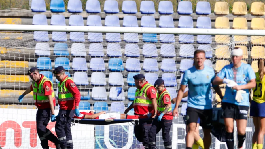 Nycole left on a stretcher, Erin Seppi with her head bandaged