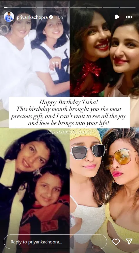 Priyanka Chopra Wishes Parineeti on Birthday, Hails New Baby as "Precious Gift" Priyanka Chopra Wishes Parineeti on Birthday Hails New Baby as
