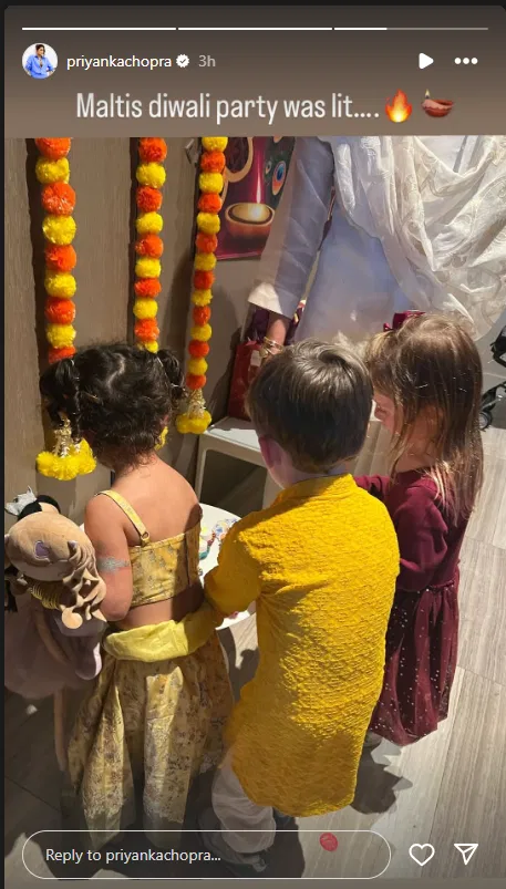 Priyanka Chopras Daughter Malti Marie Shines in Yellow for Diwali