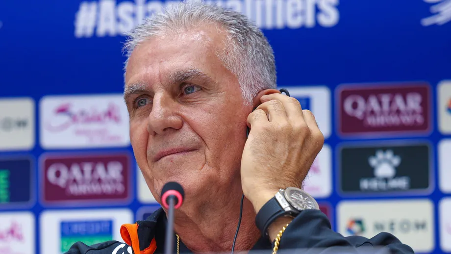 Carlos Queiroz during the pre-match preview against Oman