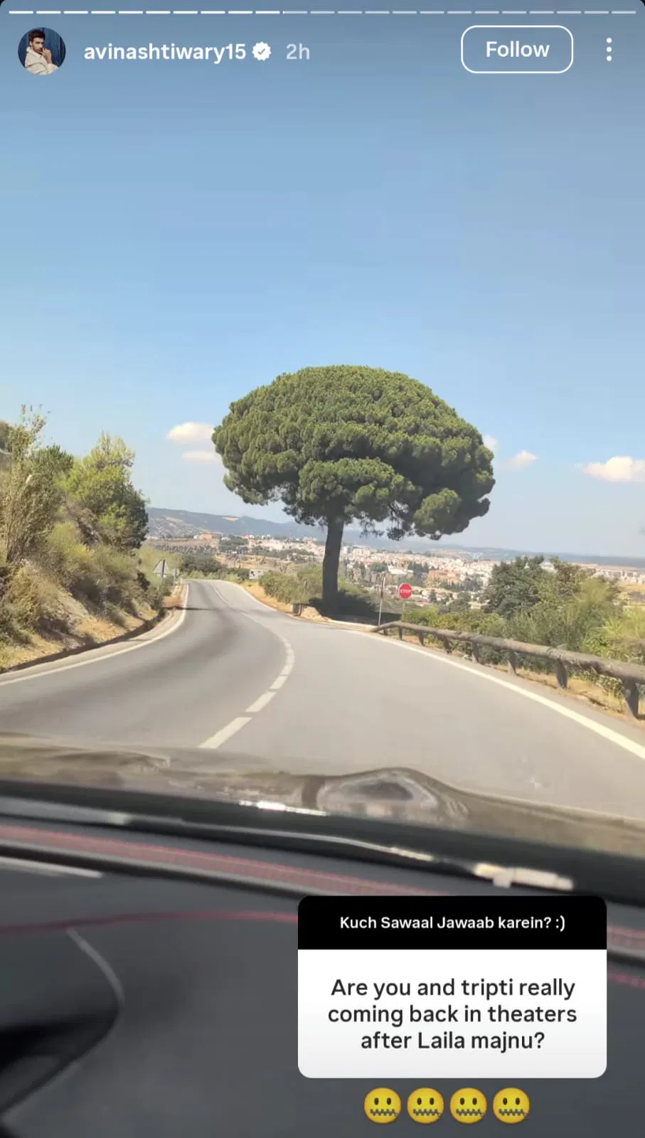 Avinash Tiwari with Shahid Kapoor and Triptii Dimri in a car.