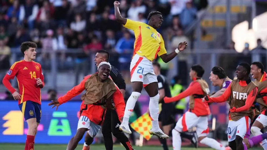 Colombia players celebrating