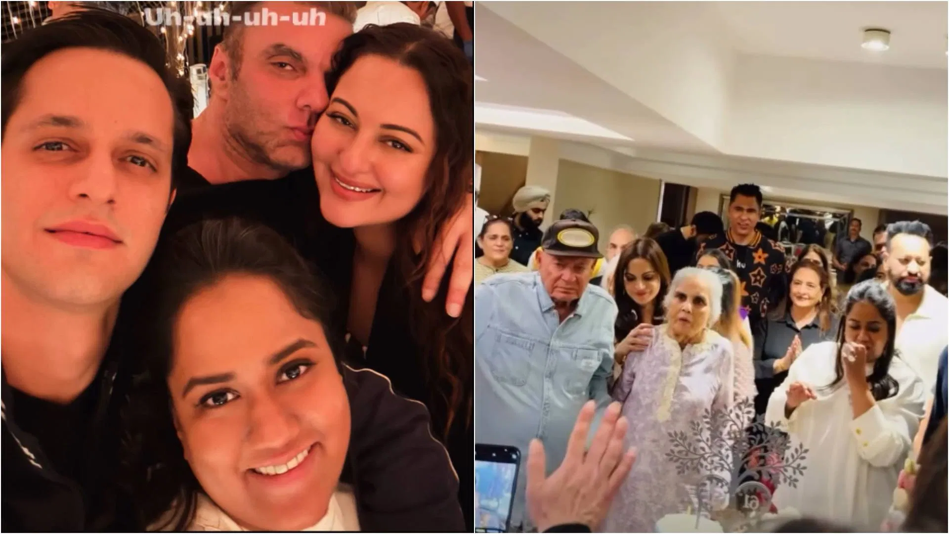 Salim Khan, Sushila Charak aka Salma, and Arpita-Aayush Sharma wedding anniversary celebration inside photos