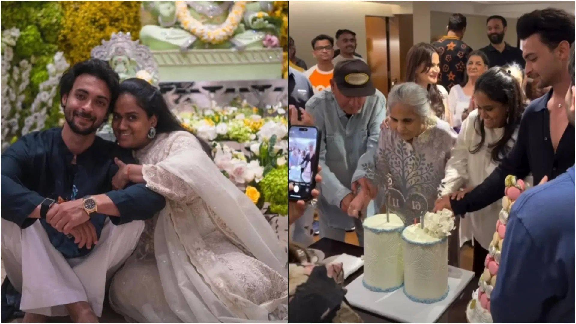 Salim Khan, Sushila Charak aka Salma, and Arpita-Aayush Sharma wedding anniversary celebration inside photos