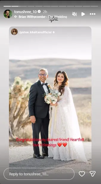 Bengali Actress Tanushree Chakraborty Marries American Businessman in Red Rock