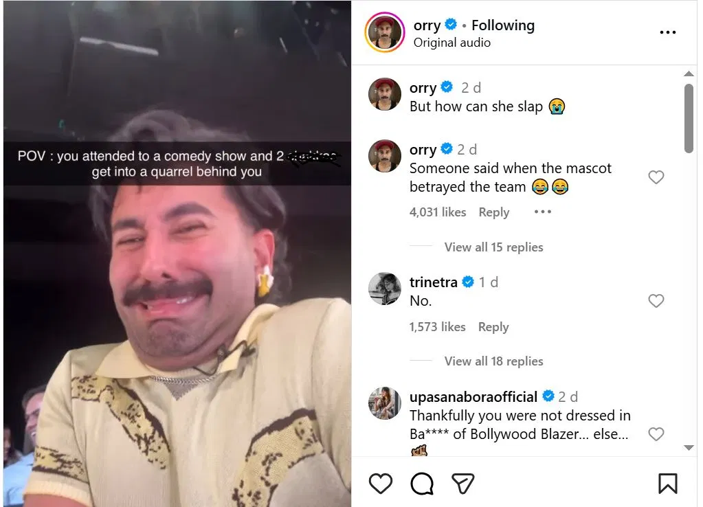 Influencer Orry Slammed for Insensitive Transgender Community Post