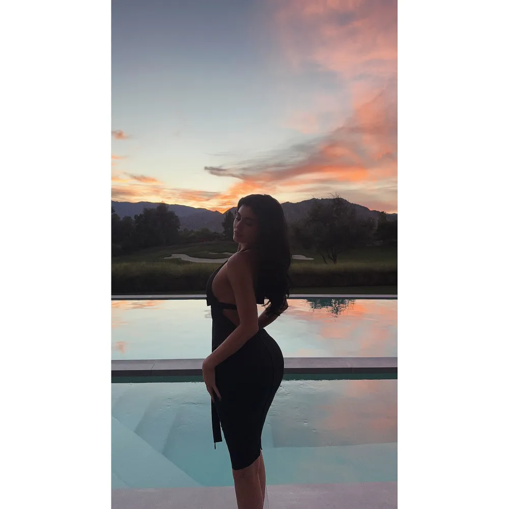 Kylie Jenner wears a plunging minidress for family Thanksgiving