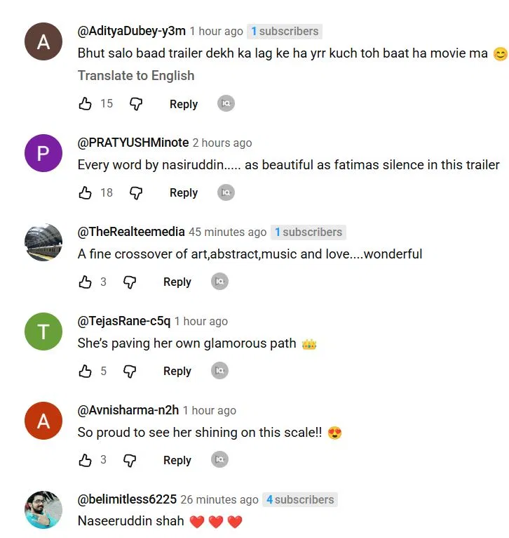 Audience reaction screenshot