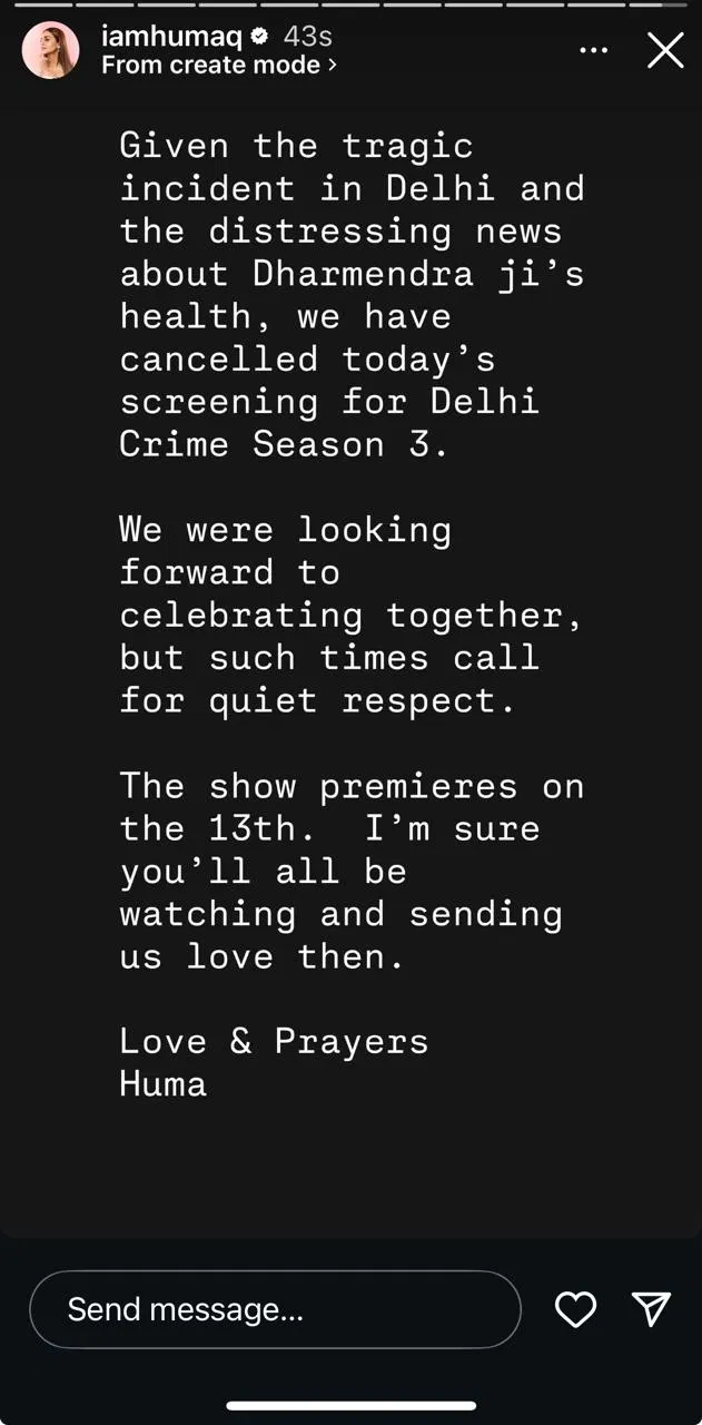 Veteran Actor Dharmendra Hospitalized, Film and Series Events Cancelled Veteran Actor Dharmendra Hospitalized Film and Series Events Cancelled